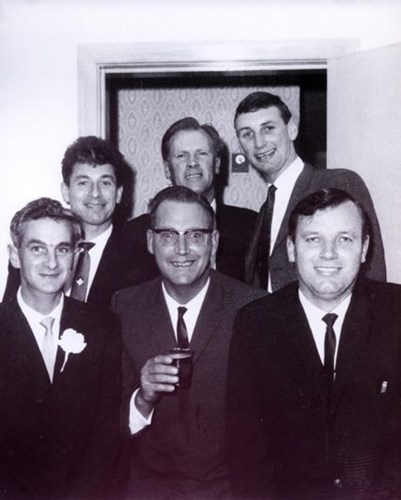 From left Frank Wicksteed, Jim Tomlinson, Colin Worsfold, Dick Dore, John Carter, Max Whiley